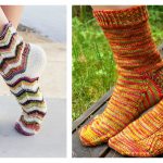 Zig Zag Socks Free Knitting Pattern