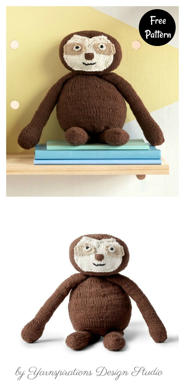 Amigurumi Sloth Toy Free Knitting Pattern