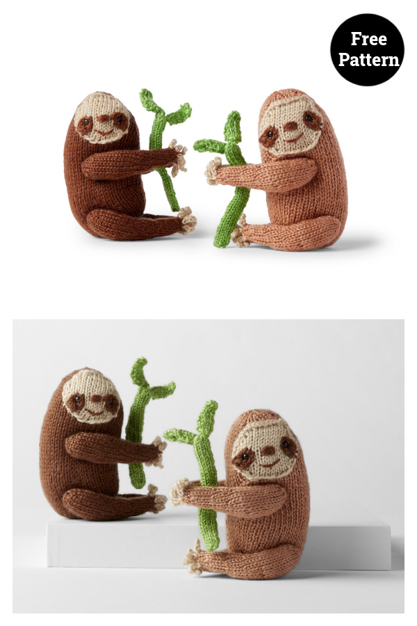 Bella & Brian Sloth Free Knitting Pattern