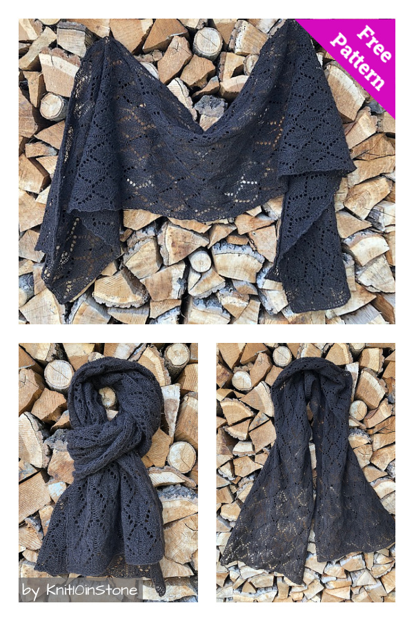 Genghis Khan Leaf Lace Scarf Free Knitting Pattern