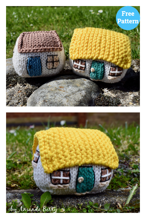 Itsy Bitsy Little Houses Free Knitting Pattern