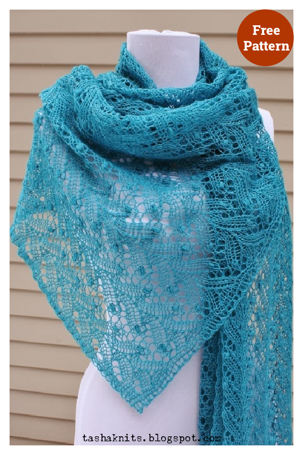 January Estonian Lace Shawl Free Knitting Pattern