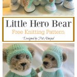 Little Hero Bear Free Knitting Pattern