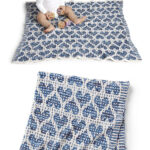 Mosaic Heart Blanket Free Knitting Pattern