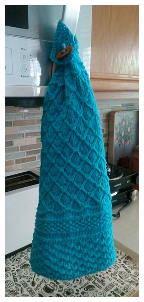 Quilted Kitchen Hanging Towel Free Knitting Pattern