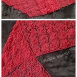 Red Leaf Vines Leaf Lace Shawl Free Knitting Pattern
