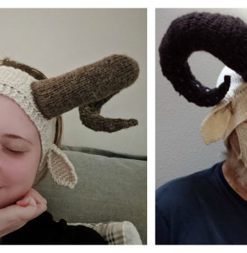 Silly Billy Goat Ear Warmers Free Knitting Pattern