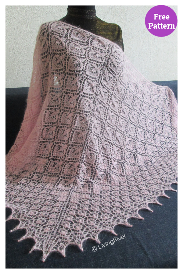 Waterlily Shawl Free Knitting Pattern