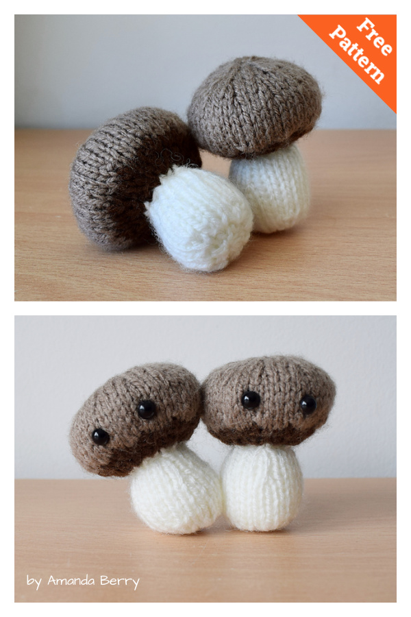 Chestnut Mushrooms Free Knitting Pattern 