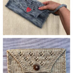 Diamond Lace Clutch Purse Free Knitting Pattern