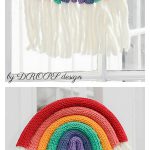 Floating Rainbow Window Decoration Free Knitting Pattern