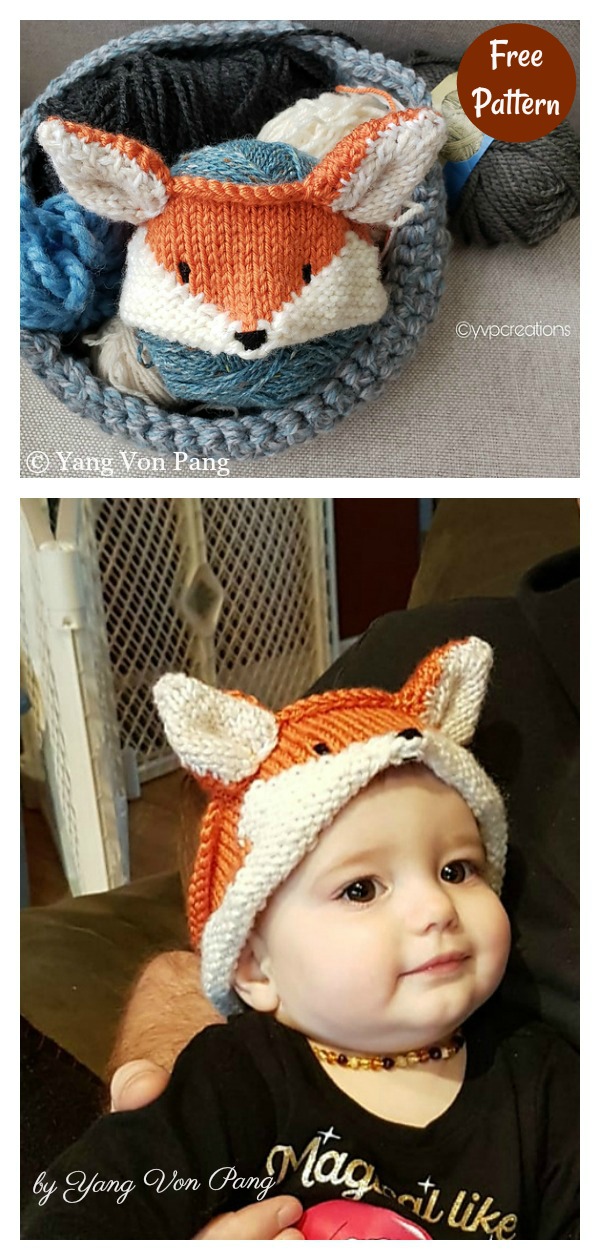 Foxy Baby Headband Free Knitting Pattern