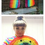 Giant Smiley Rainbow Window Decoration Free Knitting Pattern