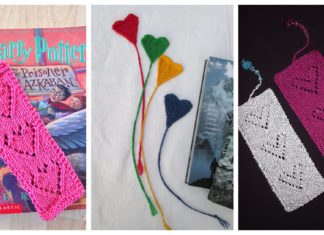 Heart Bookmark Free Knitting Pattern