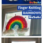 How to Finger Knit a Rainbow Window Decoration Video Tutorial