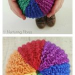 Rainbow Soft Playing Ball Free Knitting Pattern