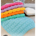 Rainbow Waffles Washcloth Free Knitting Pattern