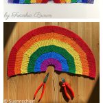 Rainbows for Hope Window Decoration Free Knitting Pattern