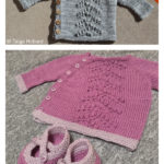 Side Buttons Wee Bobbled Cardigan Free Knitting Pattern