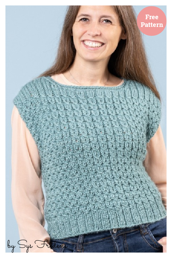 Sigga Slipover Vest Free Knitting Pattern