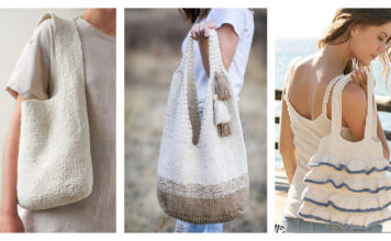 Simple Slouchy Tote Bag Free Knitting Pattern