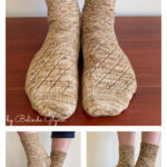 Simple Spiral Socks Free Knitting Pattern
