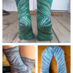 Skew Spiral Socks Free Knitting Pattern