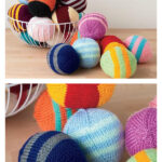 Striped Soft Playing Ball Free Knitting Pattern