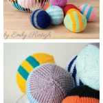 Striped Soft Playing Ball Free Knitting Pattern