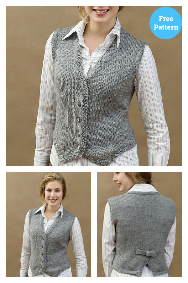 10+ Stylish Vest Free Knitting Patterns