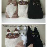 kitty cushion Knitting Pattern