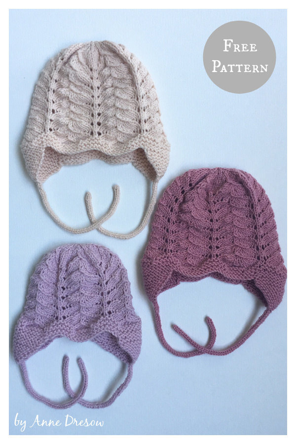 Anemone Lace Baby Bonnet Free Knitting Pattern