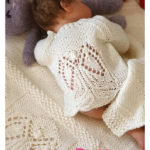 Angels Motif Baby Cardigan and Blanket Knitting Pattern