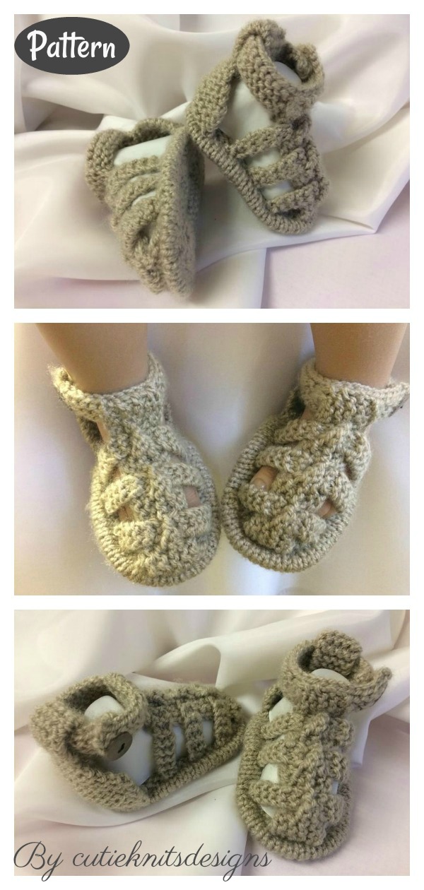 Baby Summer Sandals Knitting Pattern