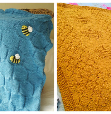Bee Baby Blanket Knitting Pattern