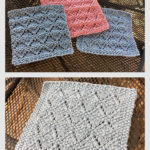 Broken Lacy Diamonds Washcloth Free Knitting Pattern