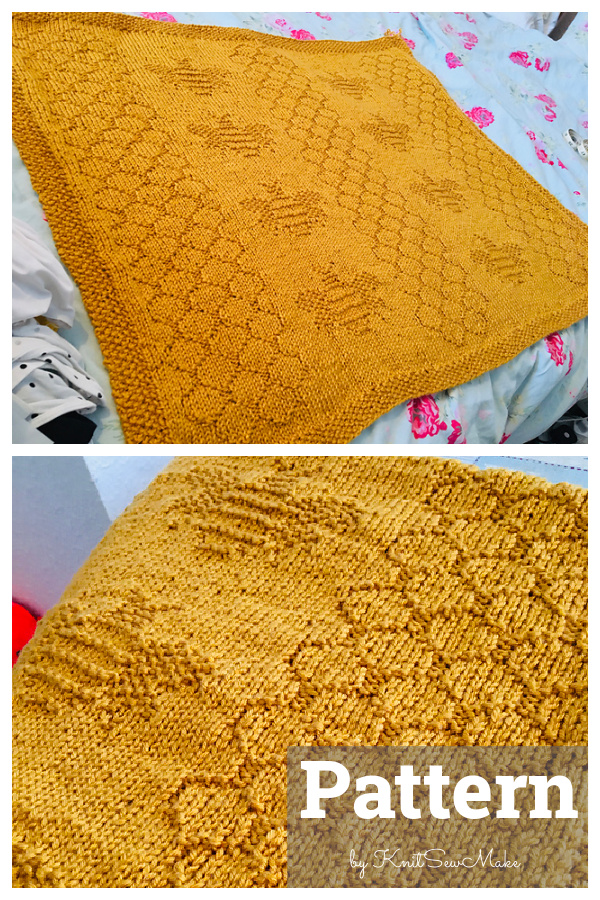 Bumble Bee Blanket Knitting Pattern