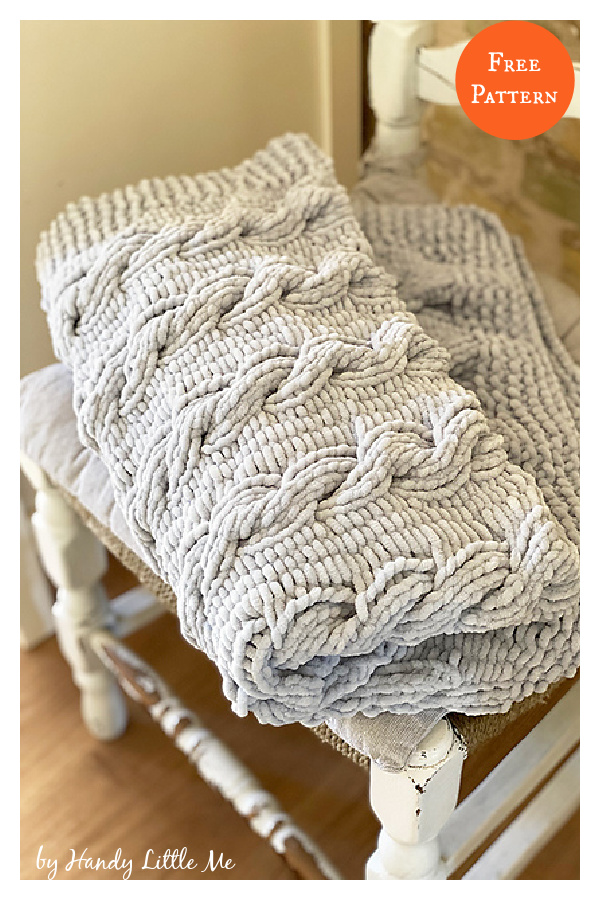 Cable Baby Blanket Free Knitting Pattern