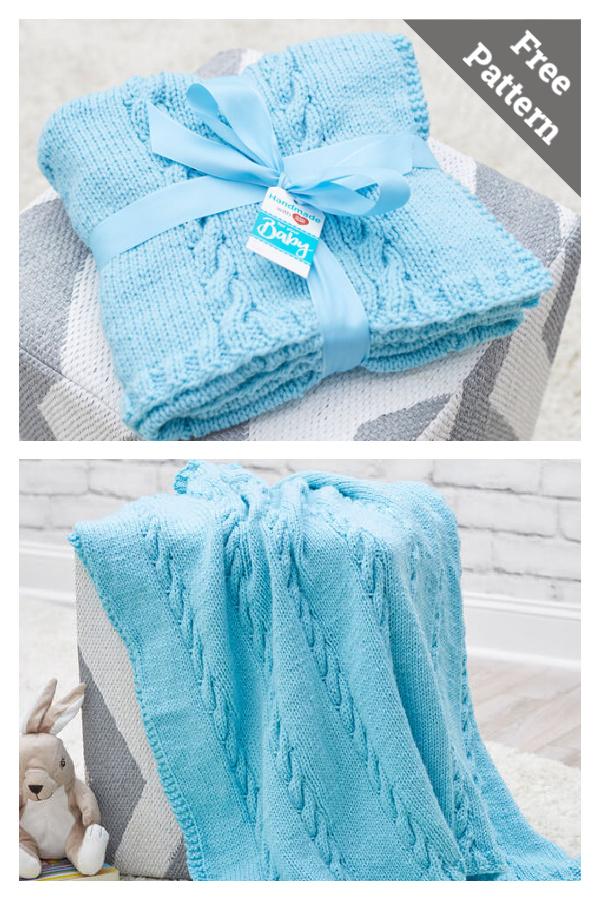 Claire's Cable Baby Blanket Free Knitting Pattern