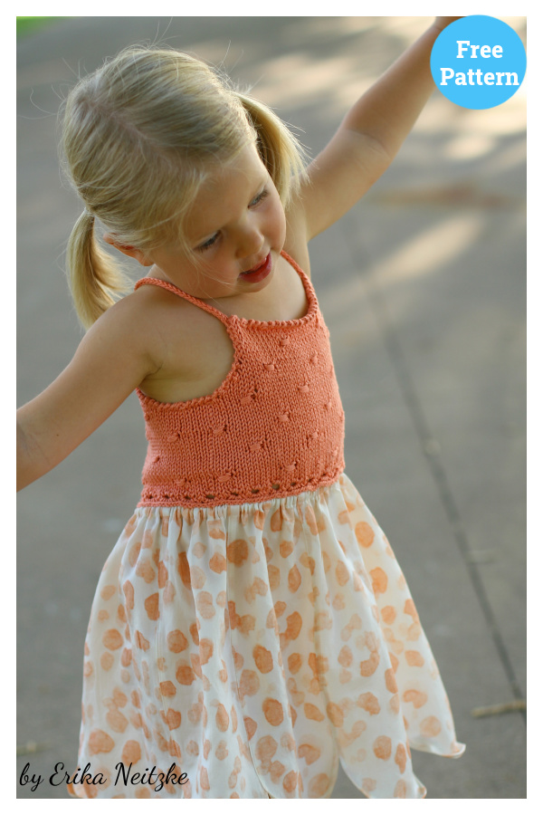 Flitter Kids Dress Free Knitting Pattern