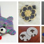 Fun Animal Coaster Free Knitting Pattern and Paid