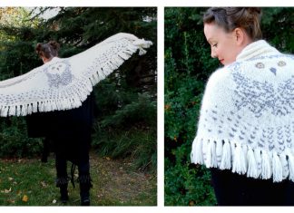 Hedwig Owl Wrap Knitting Pattern