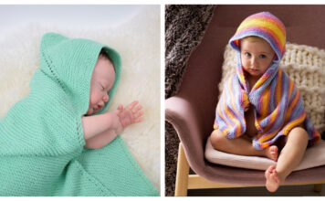 Hooded Baby Blanket Free Knitting Pattern