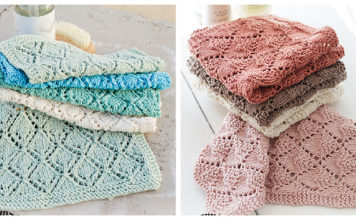 Lace Diamond Dishcloth Free Knitting Pattern