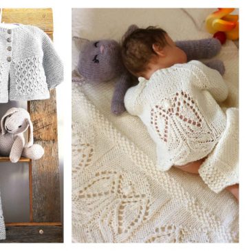 Lovely Baby Cardigan and Blanket Set Knitting Pattern