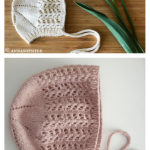 Marius Lace Baby Bonnet Free Knitting Pattern