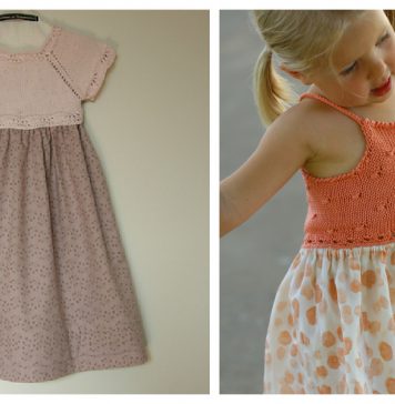 Mixed Media Dress Free Knitting Pattern