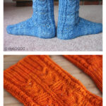 Owl Motif Socks Free Knitting Pattern