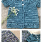 Seven Senses Baby Cardigan and Blanket Set Knitting Pattern