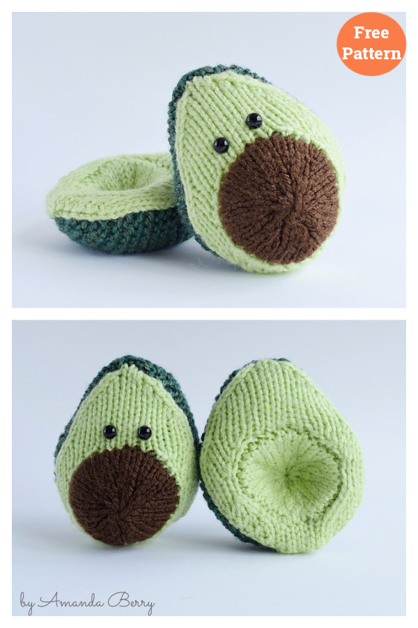 Avocado Free Knitting Pattern